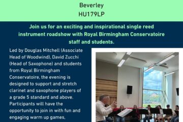 RBC Single Reed Roadshow 2026 for clarinet and saxophone players in Beverley